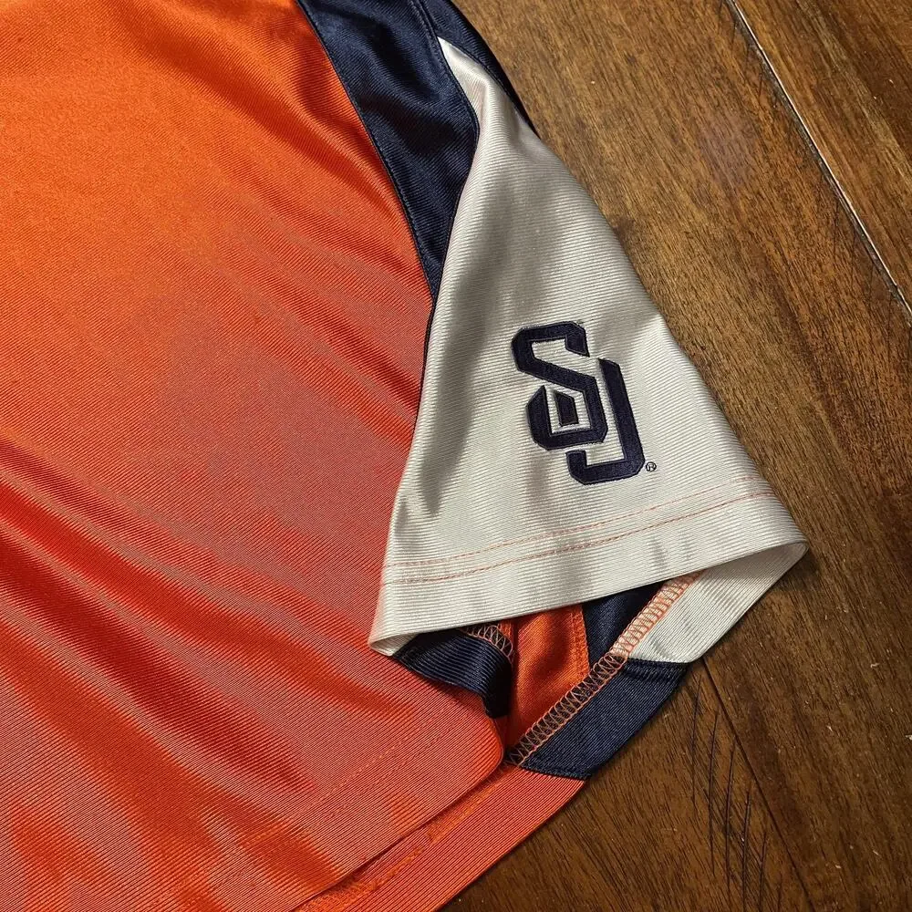 Nike Syracuse Team Basketball Shorts Mens XL Orange Navy Mesh Gym